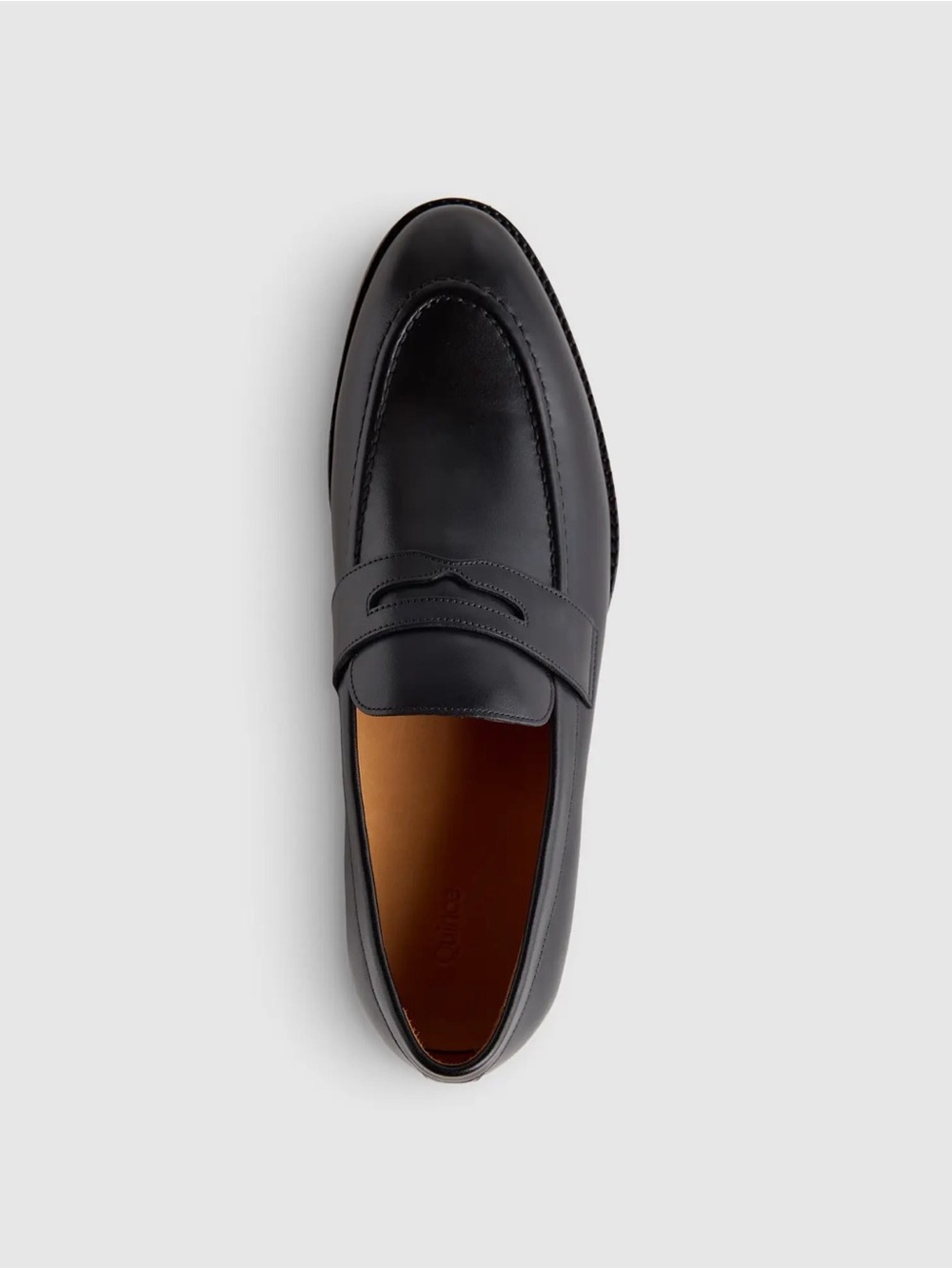 Quince Men’s Calfskin Leather Penny Loafer in Black Size 11.5